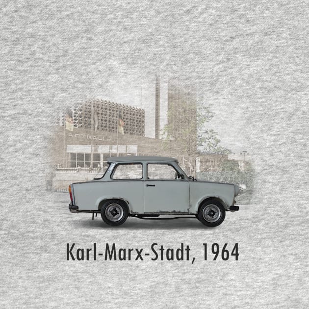 A Trabant in Karl-Marx-Stadt by DaJellah